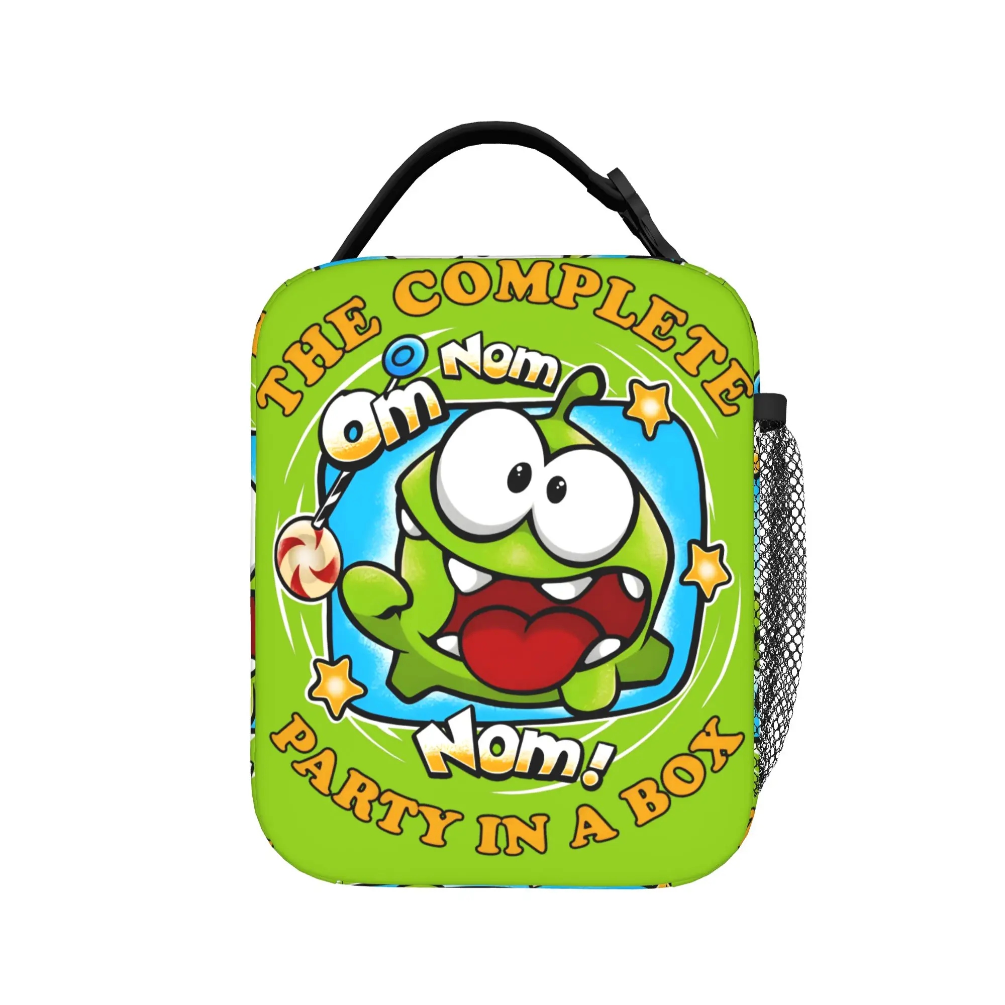 Om Nom Sweet and Fun Insulated Lunch Bag Thermal Bag Lunch Container Cut the rope Lunch Box Tote Bento Pouch Work  Travel