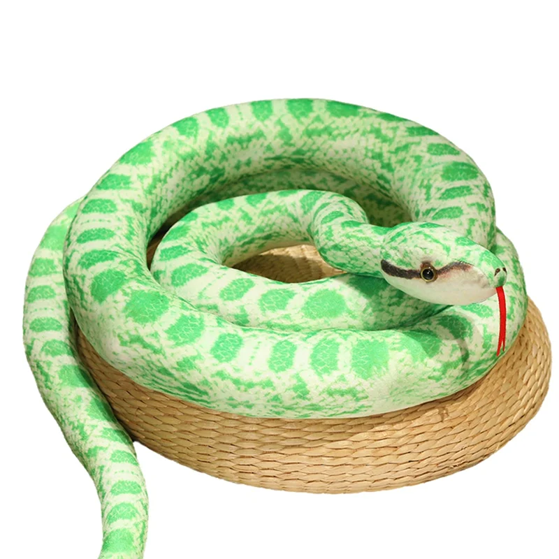 

ABJL-Simulation Python Plush Giant Python Cobra Plush Animal Plush Halloween Decoration Gift