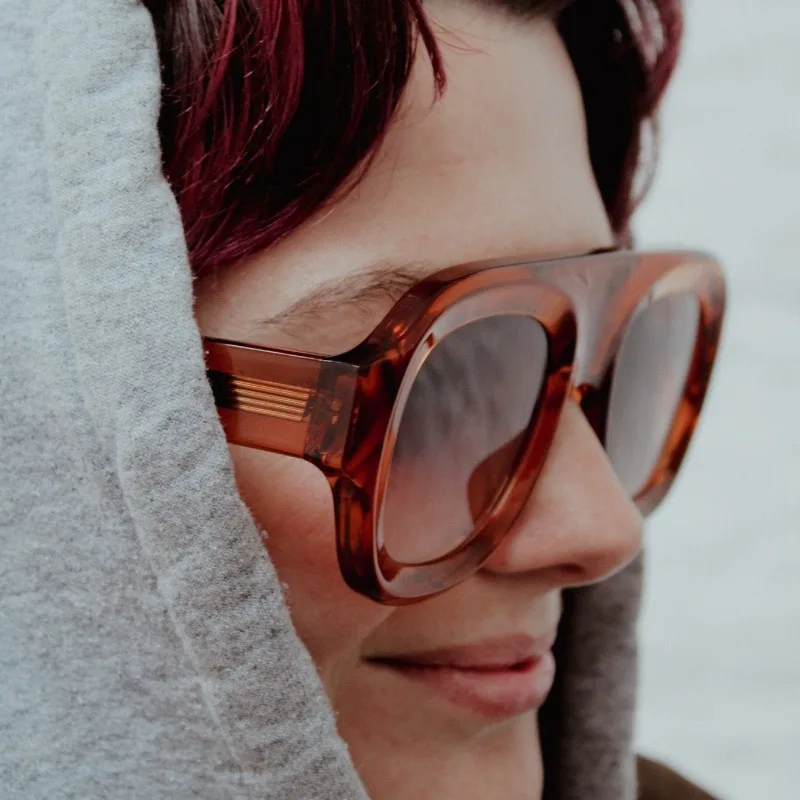 Large Frame Thick Fashion Sunglasses Women Acetate Square High Quality Green Acetate Retro UV400 Glasses Woman Heavy Eyeglass