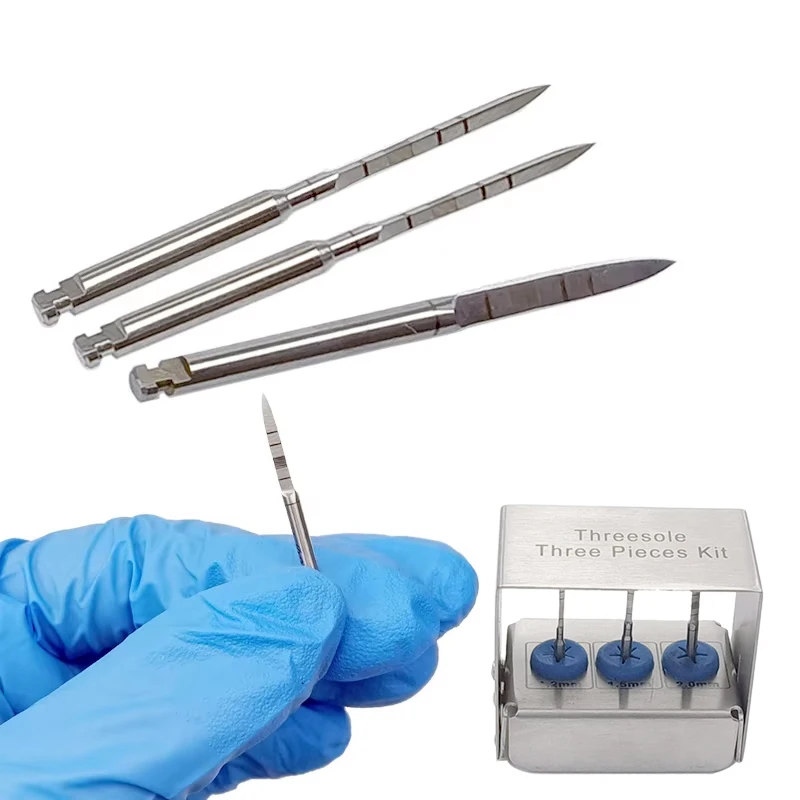 3Pcs/set Dental Surgical Guide Drill Implant Long Lance Pilot Drills Burs Dentist Instruments