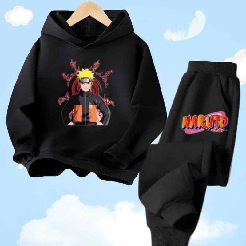 

Tops Hoodie set Sweatshirt for Children Girl Boy 2024 Baby Spring Clothes 2 to 12 Year Outerwear Naruto Clothing Mother Kids