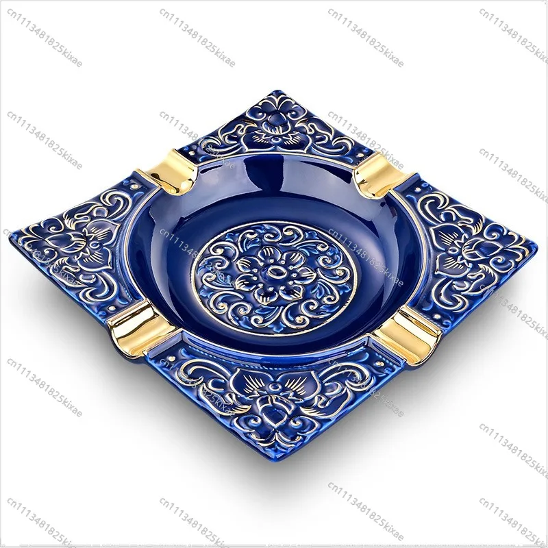 For Cigar Ashtray Ceramic Creative Multi-caliber Cigar Groove Office Special Ashtray