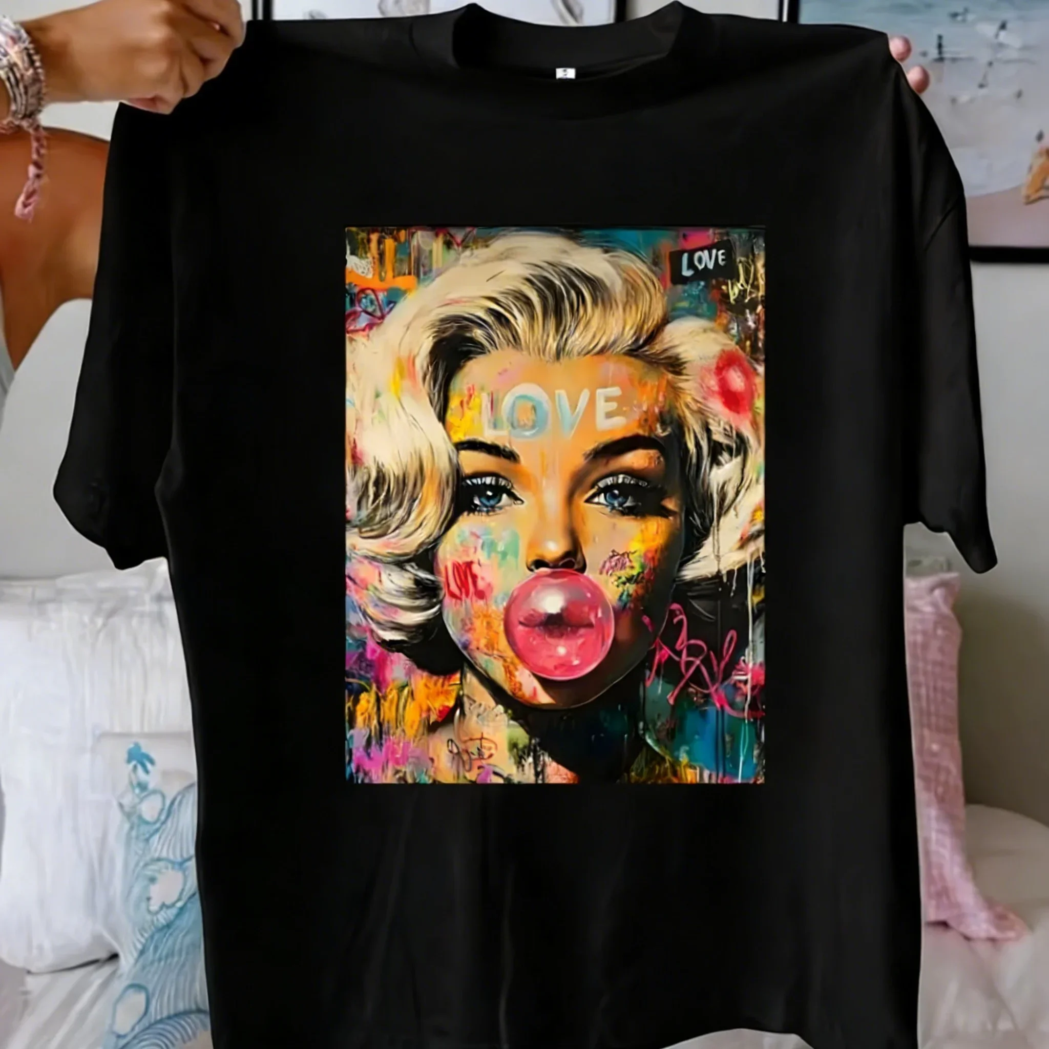 2026 New Fashion Retro Character Art Graphic Print Premium Men's Women Kids Short Sleeve Crew Neck Comfortable Loose Tee