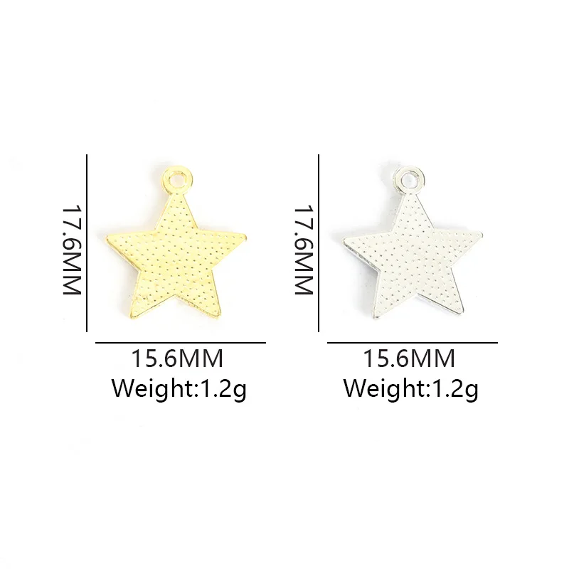 100pcs/lot  five-pointed star  pendant tag alloy enamel DIY jewelry handmade accessories of necklace bracelet headdress