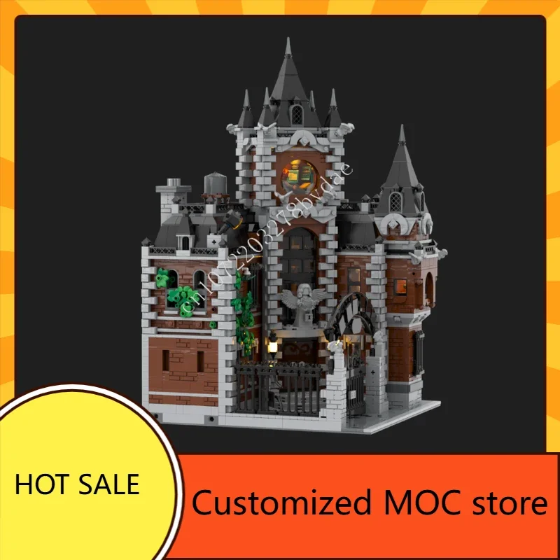 3980PCS Arkham Asylum MOC streetview Holiday Puzzles Architecture Creative Assembly Christmas Birthday Toys Gifts for Adults Age