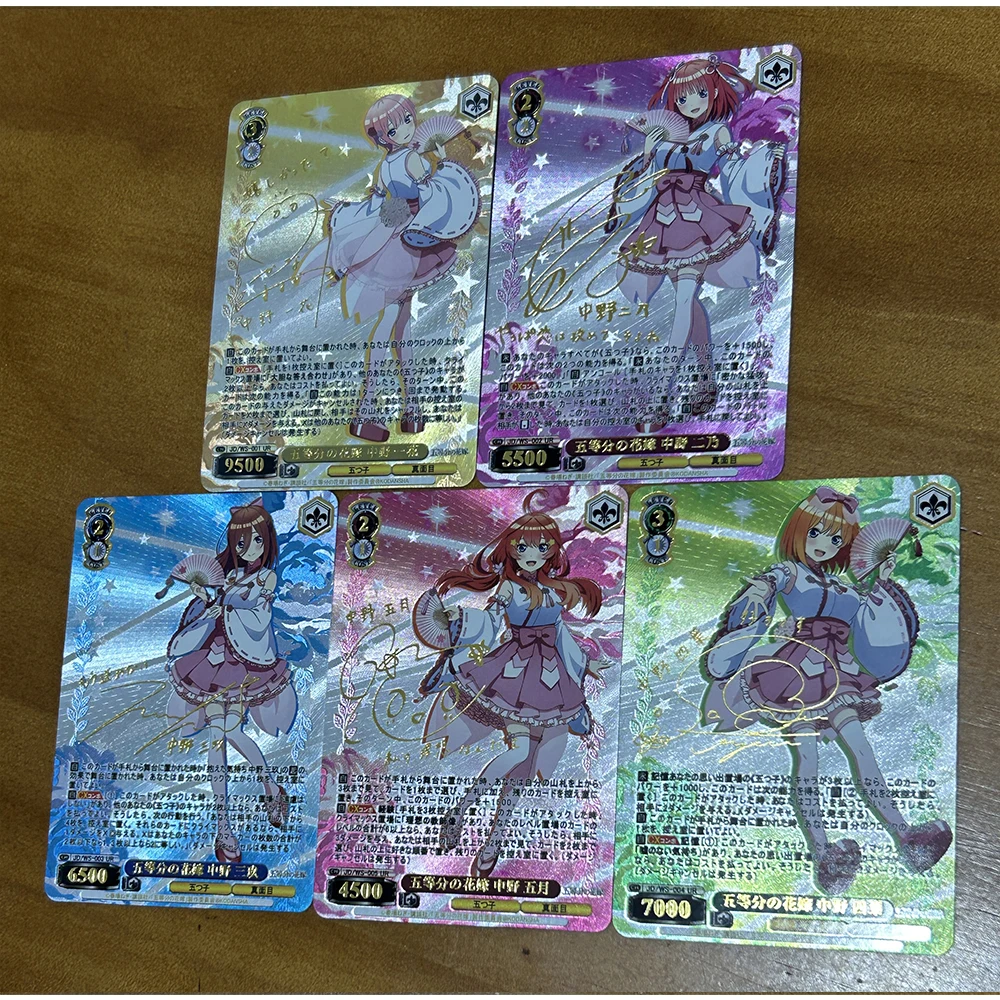 5PC/Set Anime Goddess Story DIY ACG Nakano Ichika Miku Itsuki Yotsuba Collectible Cards Boy Play Toys Christmas Birthday Gifts