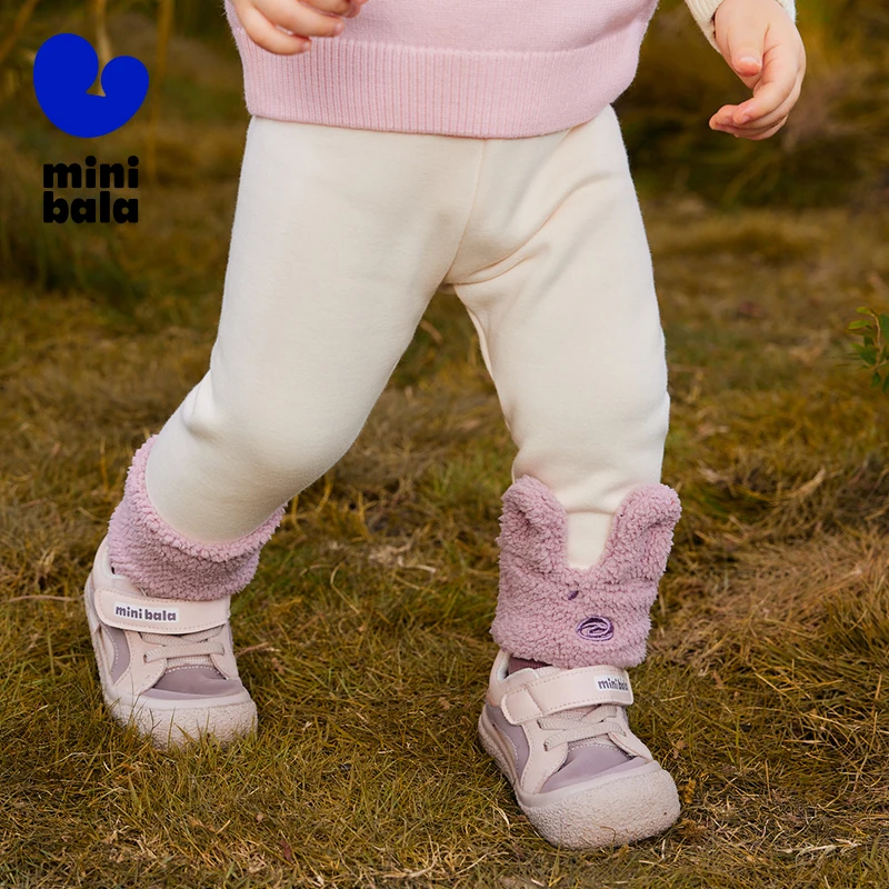 Mini Bala Elastic Long Pants for Boys and Girls 2024 New Winter Styles with Cute and Fun Pants