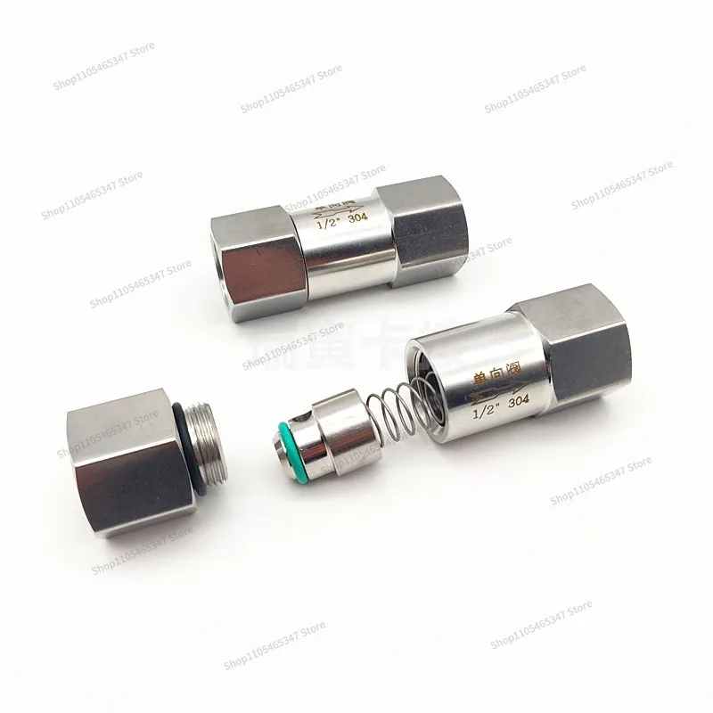 For 304316 Stainless Steel Split Check Valve NPT1/4 Hexagonal Inner Wire Check Valve 4 Points Internal Thread Check