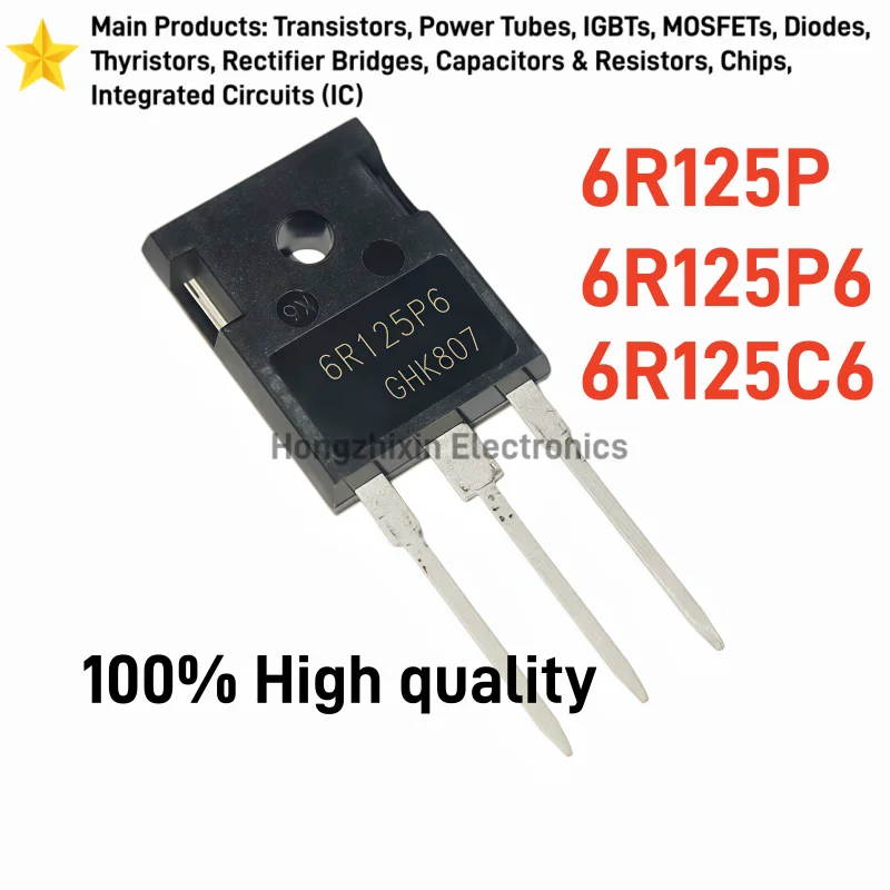 10PCS 100% High quality 6R125P 6R125P6 6R125C6 TO-247 N-Channel MOSFET 650V 25A 30A Power Field Effect Transistor Through Hole