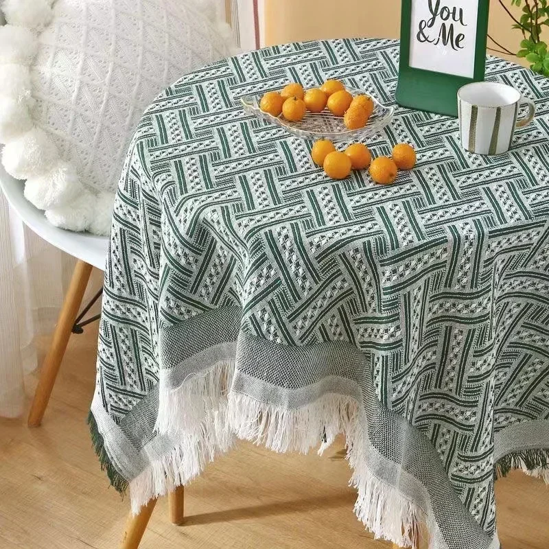 

Small square tablecloth, thick and thickened rectangular dining table mat, bedside table cover QFZDAN704