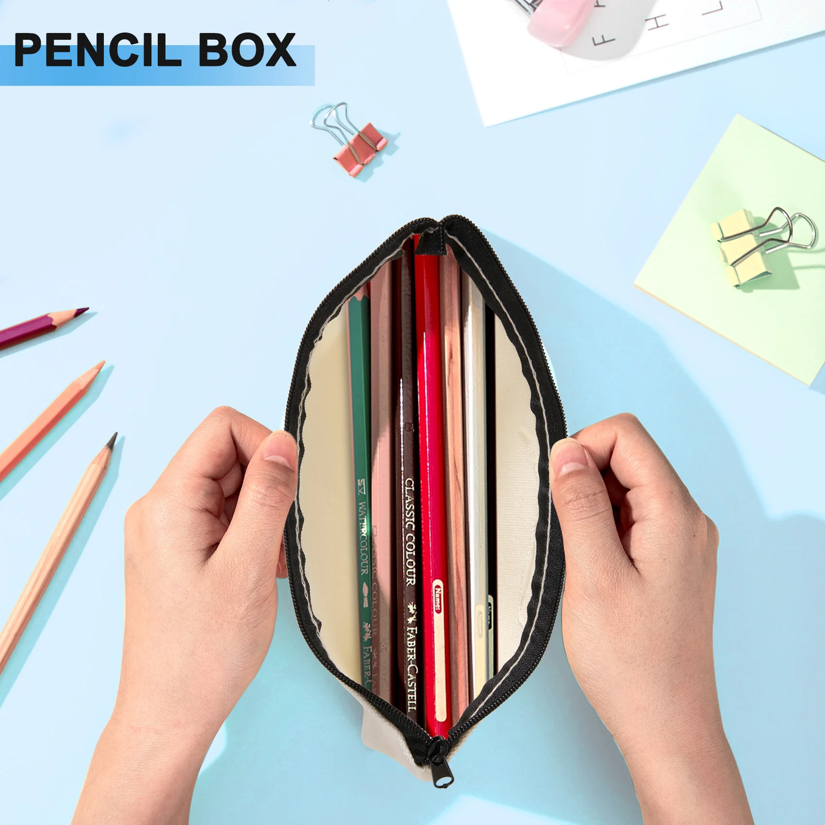 새로운 50Pcs 캔버스 지퍼 가방 연필 케이스 화장품 가방 빈 가방 DIY 공예 가방 화장품 가방 화장품 가방 DIY 공예 학교