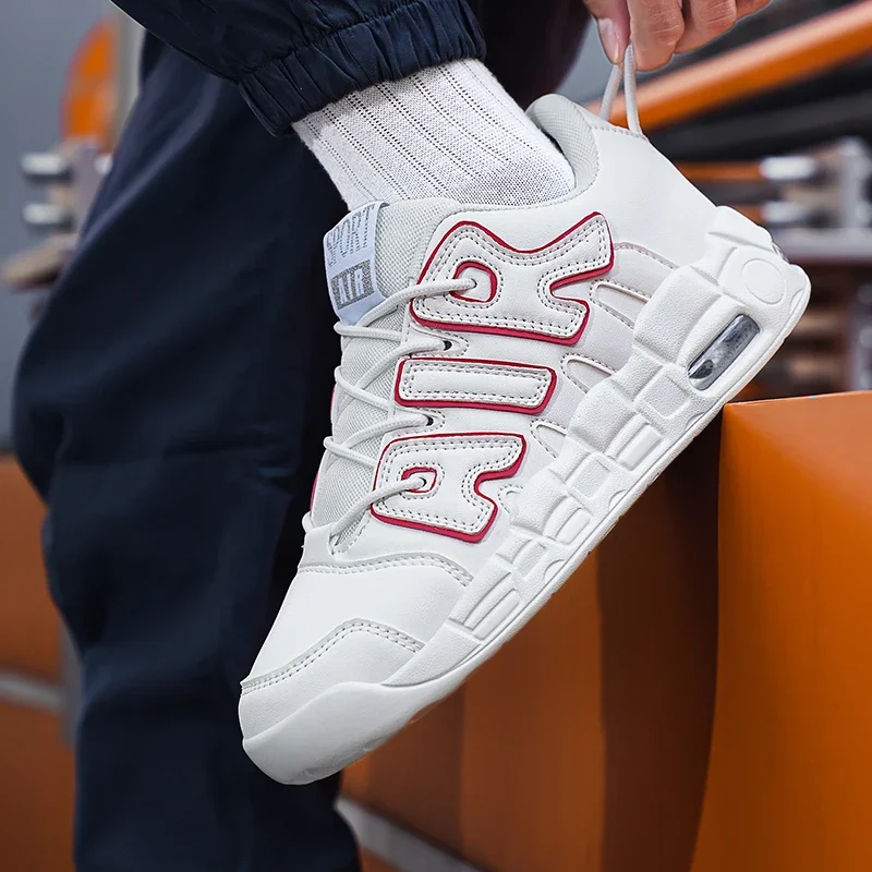 

Men Casual Sneakers AIR Cushion Basketball Shoes Training Tennis Lace-Up Teens Running Sport Shoes Luxury Design Boots for Men
