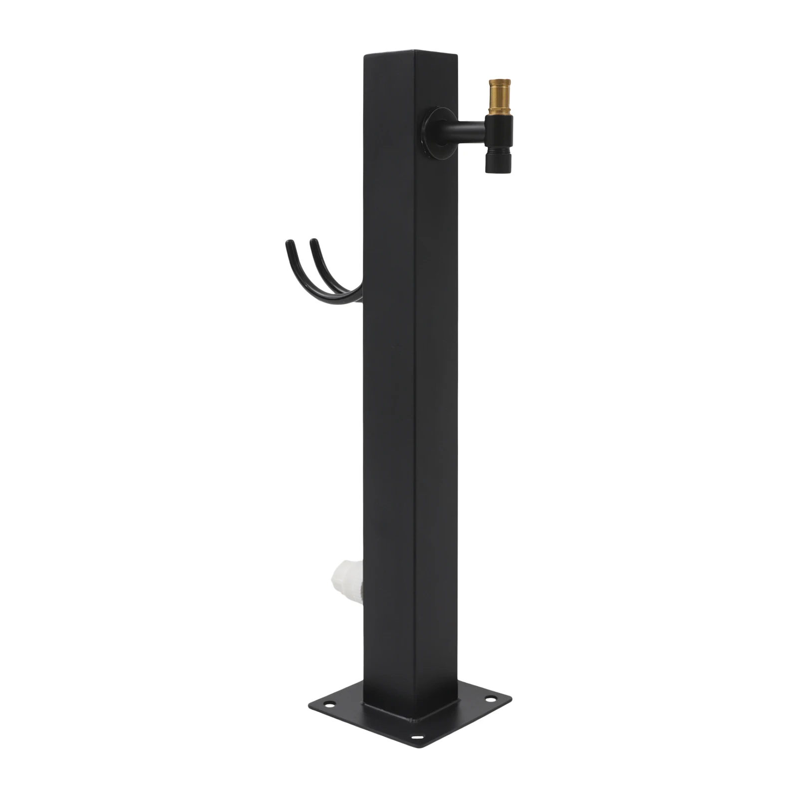 Lockable Outdoor Water Faucet, 304 Stainless Steel Square Column Garden Faucet with Ceramic Valve Core for Courtyard Farm Ranch