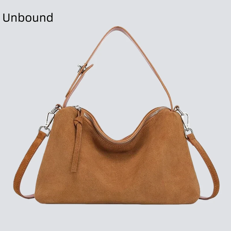 

2026 Winter New Matte Cowhide Womens Tote Large Capacity Underarm Shoulder Commuter Handbag Elegant Soft Leather Work Travel Bag