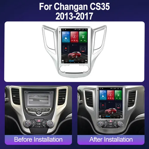 Imagen 2 del producto Para Changan CS35 2013-2017 9,7 ""7862S QLED Android 13 Radio de coche estilo Tesla reproductor de vídeo Multimedia Carplay GPS Navi estéreo 4G