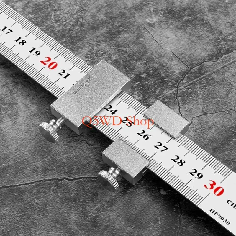 Q5WD Scribing Ruler with Slide Stop Aluminum Carpentry Marking Gauge 15/20/30/40cm