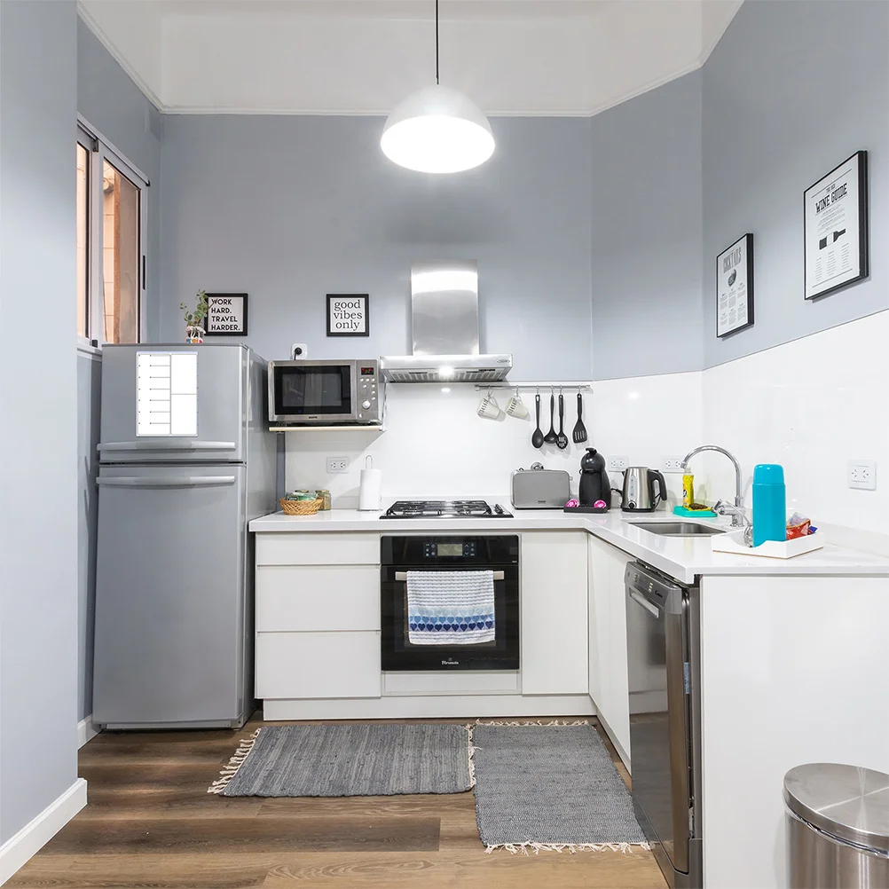 لوحة تقويم مغناطيسية للثلاجة، تخطيط واضح لإعداد الوجبات الأسبوعية وتنظيم الأسرة، سطح كتابة مقاوم للخدش