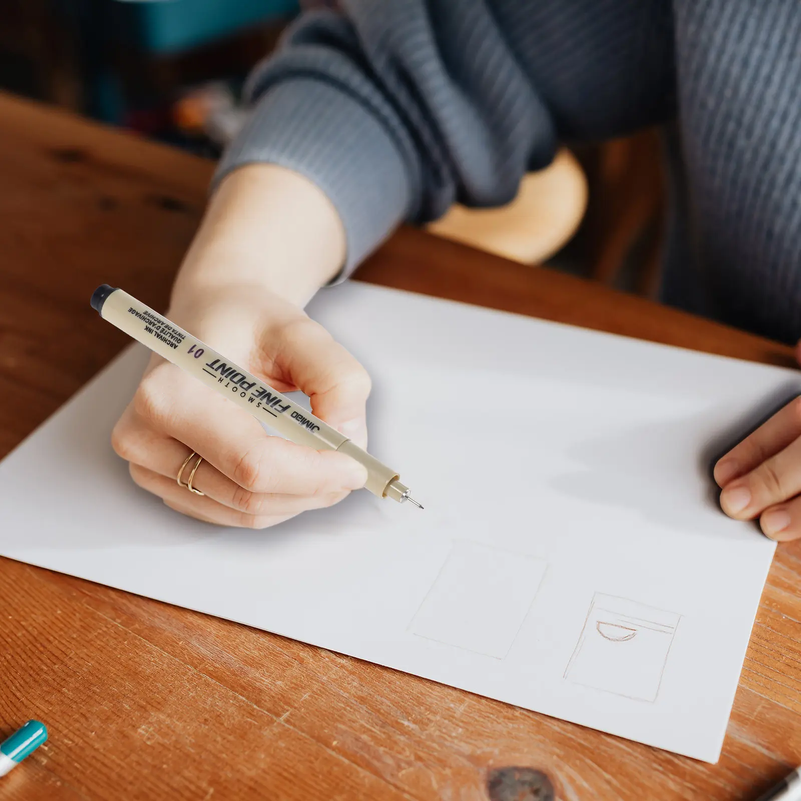 Juego de 3 Rotuladores de Punta Fina para Dibujo, Colorear, Dibujar, Scrapbooking, Proyectos de Arte DIY, Tinta a Base de Agua de Primera Calidad, Secado Rápido