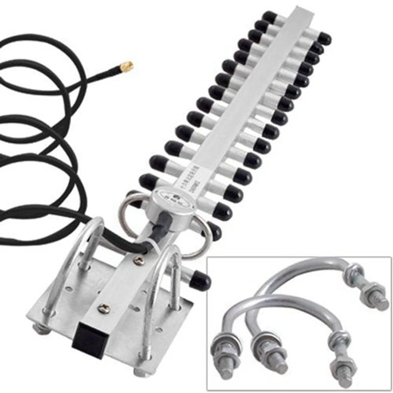 1ชิ้น2.4กิกะเฮิร์ตซ์16DBI-18DBI ยากิ WLAN WiFi Omni เสาอากาศไร้สาย & 1ชิ้นสายเคเบิลแบบหัวต่อตัวผู้ต่อ SMA ตัวผู้ SMA ตัวผู้