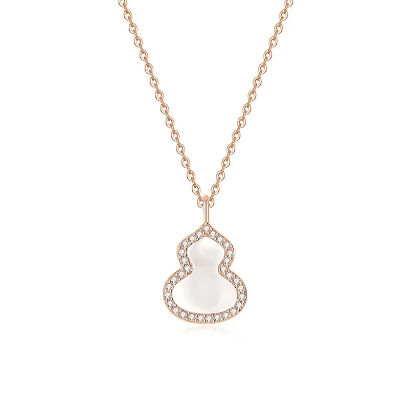 Elegante S925 Sterling Silber Damenhalskette mit Weißem Fritillaria-Diamant und 18k Vergoldeter Schlüsselbein-Kette Premium Feiner Schmuck – Detail 2