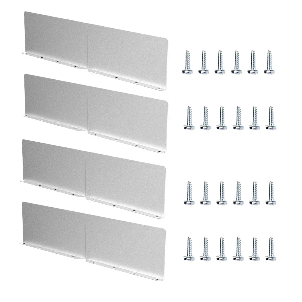 Rainwater Deflection Plate Set for Roof Gutters to Provide Effective Water Direction and Protect Roof and Surrounding Areas