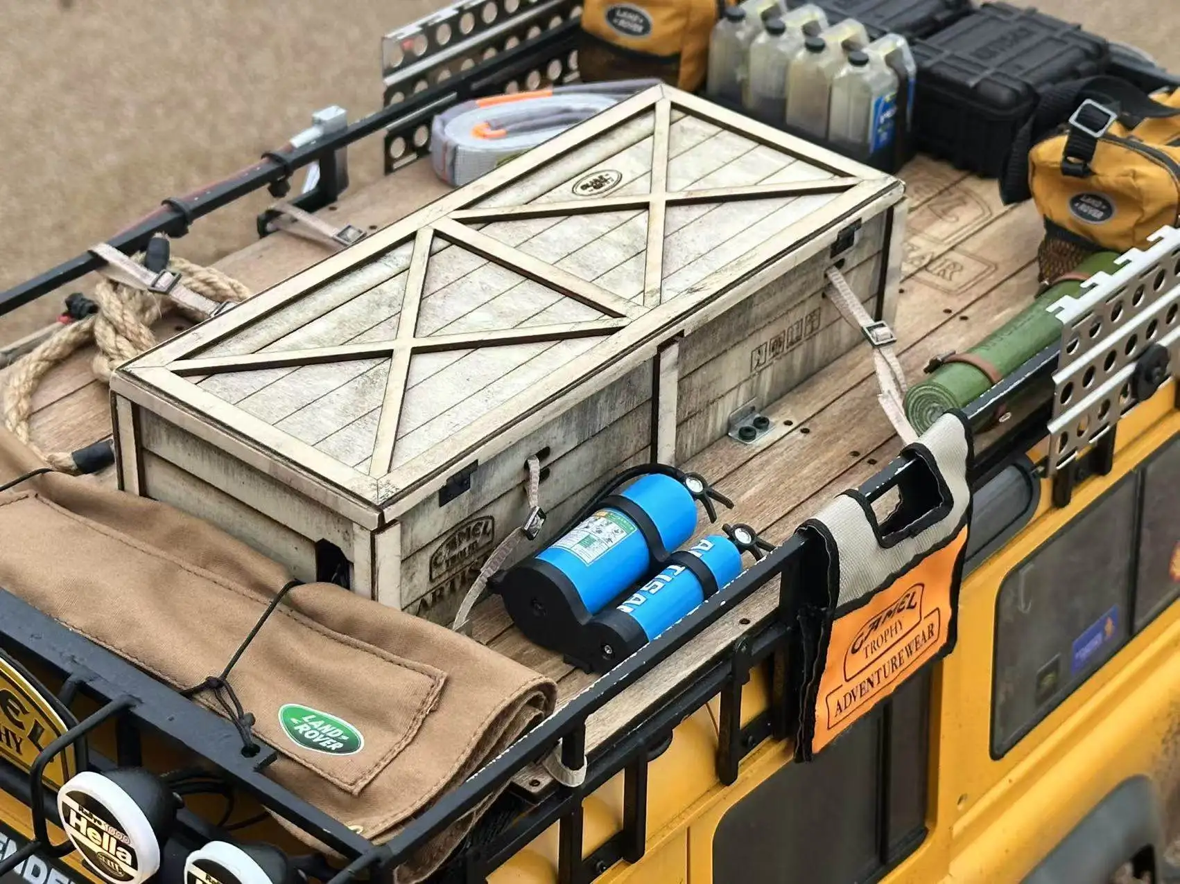 Gesimuleerde Lier/dak Batterij Decoratie/water Vat voor 1/10 RC Crawler Auto Traxxas TRX4 Defender AXIALE SCX10 RC4WD D90 Jeep