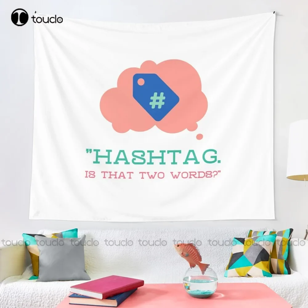 Hashtag. Is That Two Words? Tapestry Purple Tapestry Tapestry Wall Hanging For Living Room Bedroom Dorm Room Home Decor