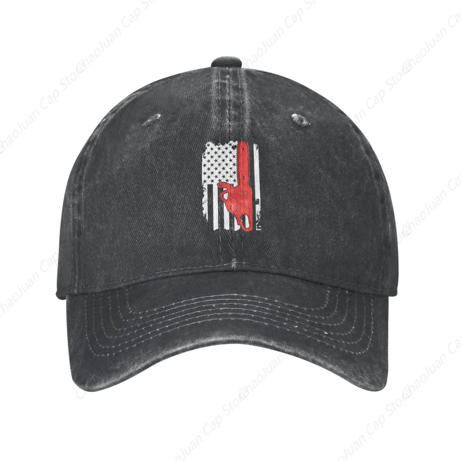 Gorra de béisbol de motosierra con bandera de EE. UU. Para hombre y mujer, sombrero de vaquero Vintage ajustable, sombreros para el sol