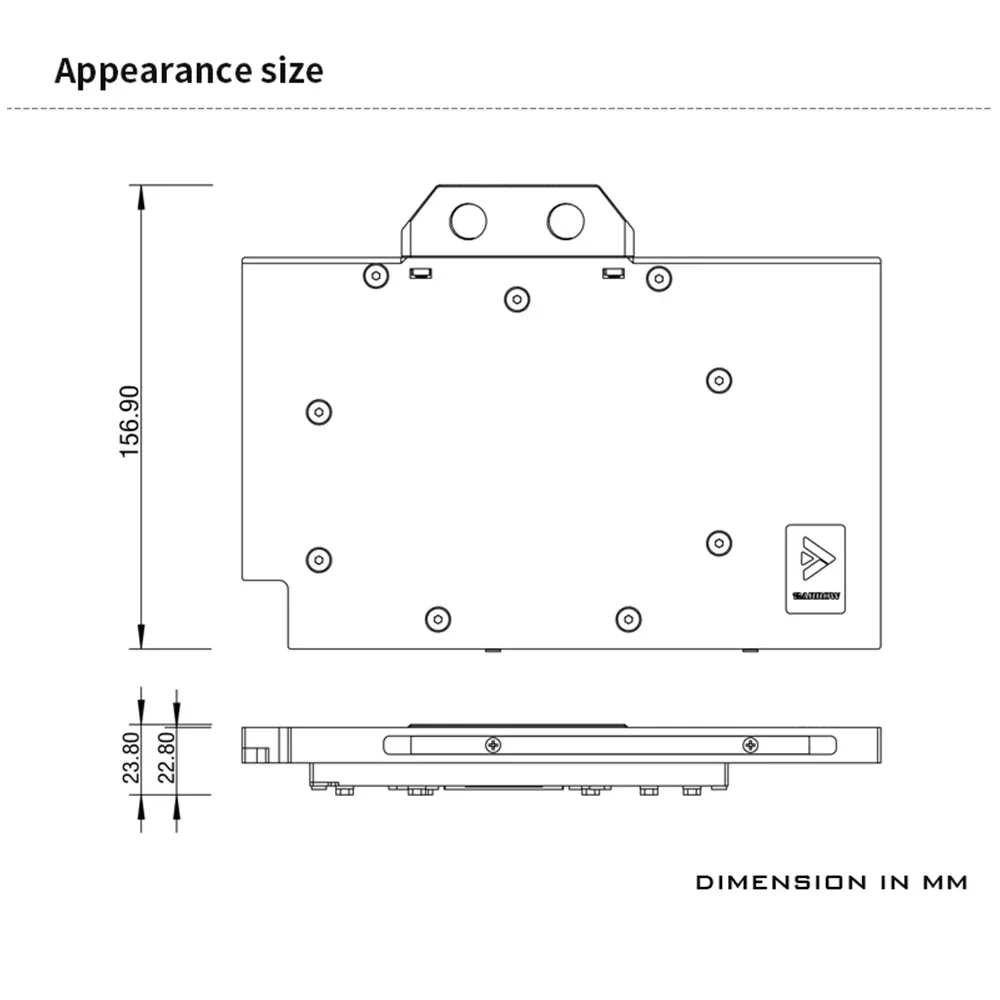 BARROW Wasserblock für ASUS GeForce RTX 4080 ROG TUF/STRIX GAMING O16G GPU-Karte Kupferkühler RGB AURA BS-AST4080-PA