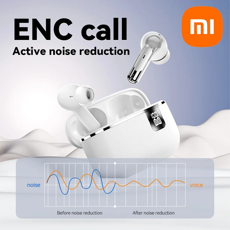 XIAOMI Y107 TWS Headset Noise Reduction 5.3 Bluetooth Headset Smart Fingerprint Touch LED Digital Display HiFi Stereo Headphone