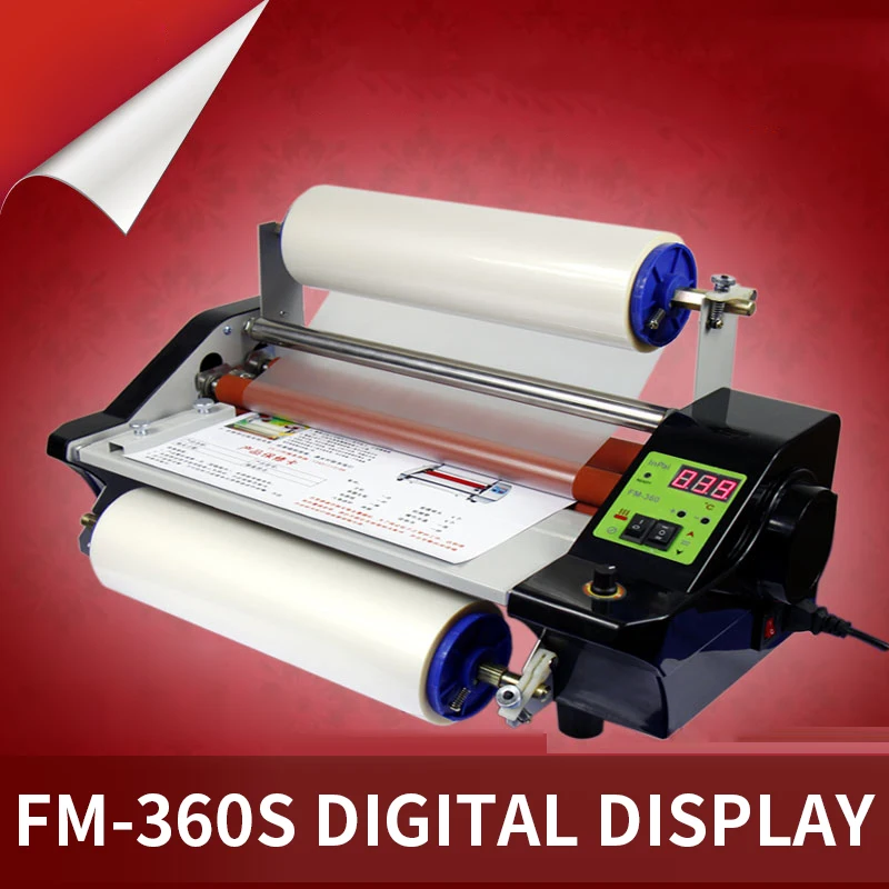 FM-360S Laminating Machine Single-sided Hot Lamination Self-adhesive Crystal Label Cold Lamination Photo Book Laminating Machine