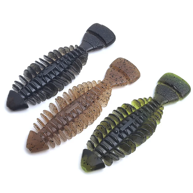 Hopeblaze Gerippter Gill-Paddelschwanz-Weichköder aus PVC, 6,5/9/12 cm, für Gimmy Bass, Hecht, Zander, Texas Free Rig – Detail 7