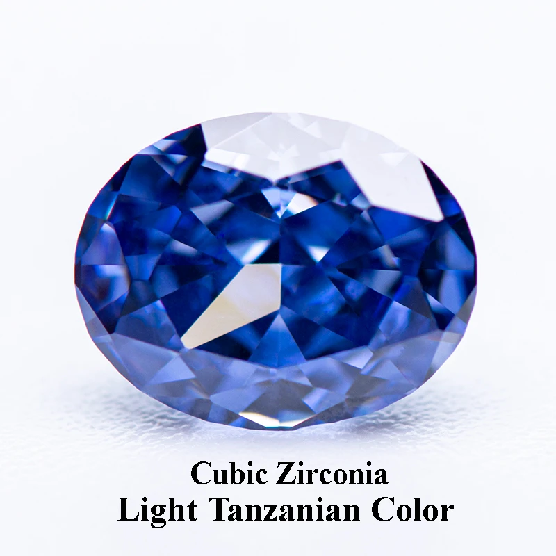 

Cubic Zirconia Crushed Ice Cut Light Tanzanian Color Oval Shape Charms Bead for Diy Jewelry Making Ring Materials No Certificate