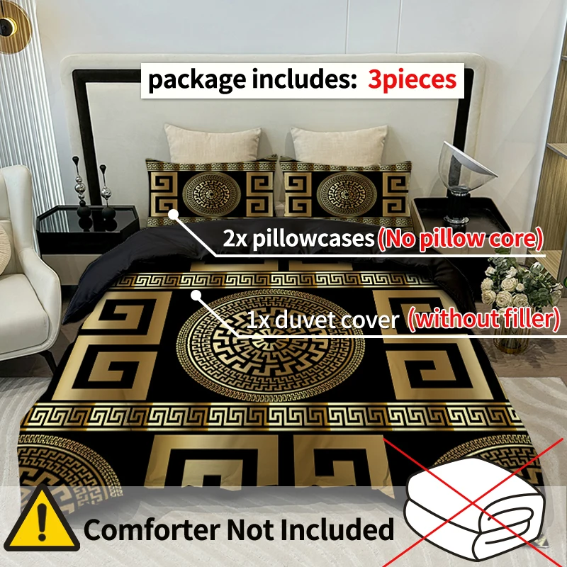 3PC European Style Disc Duvet Cover Comfortable Bedding Set 1Duvet Cover 2Pillowcases Digital Printing Four Seasons Home Decor