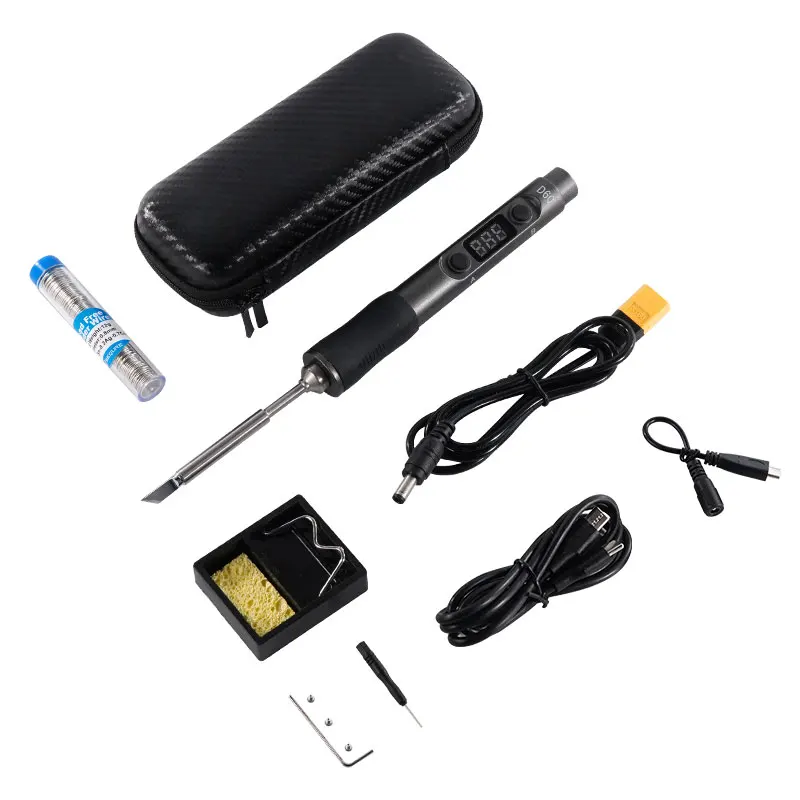 SEQURE D60B Pro Portable Mini Electric Soldering Iron for FPV Lipo Battery Powered Outdoor Repair Tool Welding Pen Support PD3.0