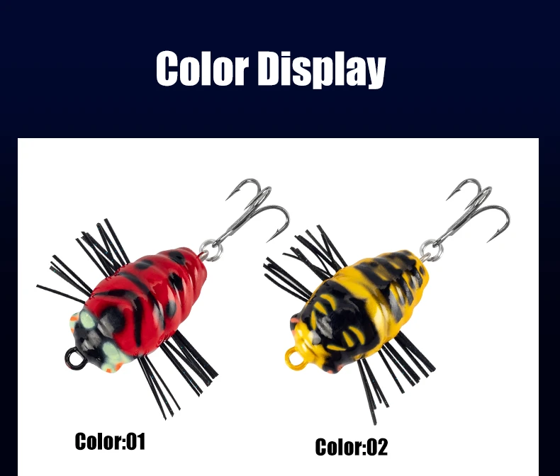 LEYDUN MicroBug Insekten-Angelköder, 20 mm, 1,4 g, 30 mm, 3,5 g, hochdichter Polyurethanschaum, schwimmende Topwater-Insektenköder-Wobbler – Detail 7