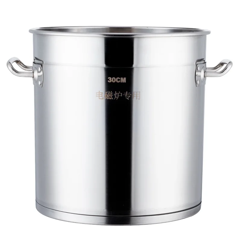 

Stainless steel double bottom soup bucket thickened open flame canteen commercial multi-purpose bucket induction cooker
