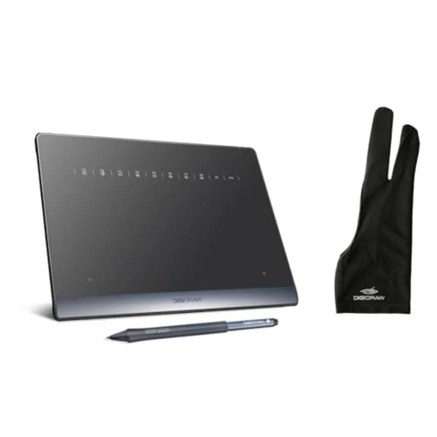 

TW410 Drawing Tablet with Artist Glove, Professional for Office Design, Work, Digital Creation, and Business use.