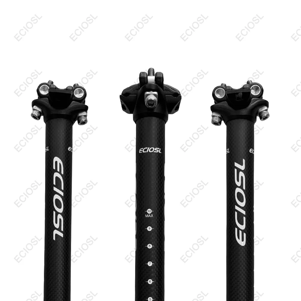 Carbon-Fahrradsattelstütze Leichtgewichtige Fahrradsattelstütze T800 Carbonfaser-Fahrradsattelstützen Hochfeste MTB-Radsattelstütze