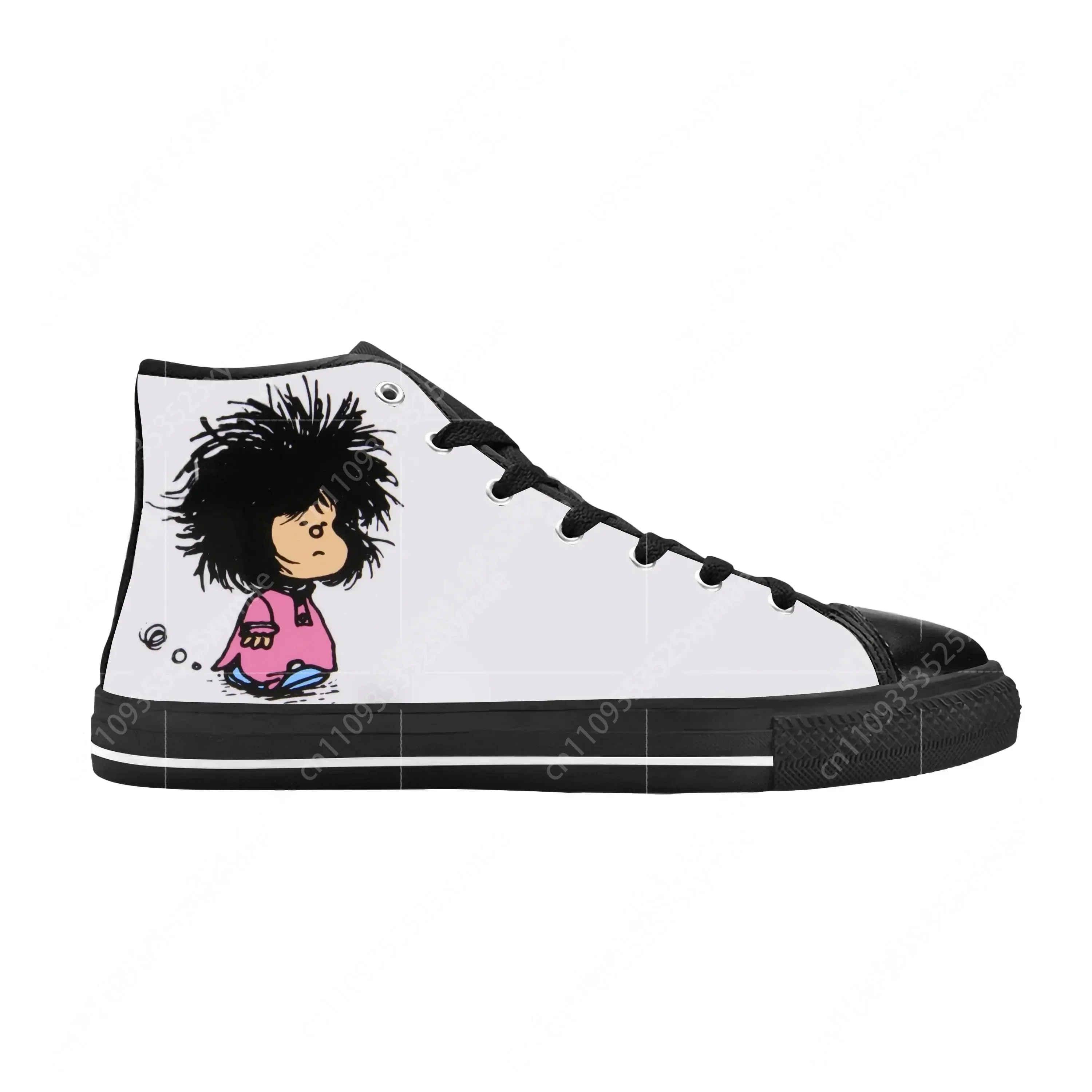 Hot Mafalda Anime Cartoon Comic Manga Cute Funny Casual Cloth Shoes High Top Comfortable Breathable 3D Print Men Women Sneakers