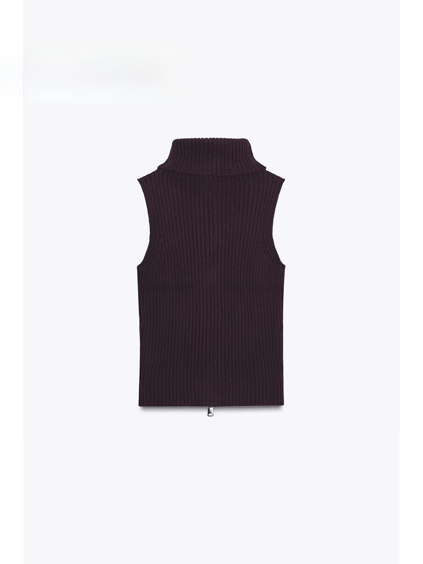 Printemps 2029 Unique fermeture éclair côtelé tricoté gilet Sle haut femmes minceur Faionable ort longueur Cardigan Sle tricots