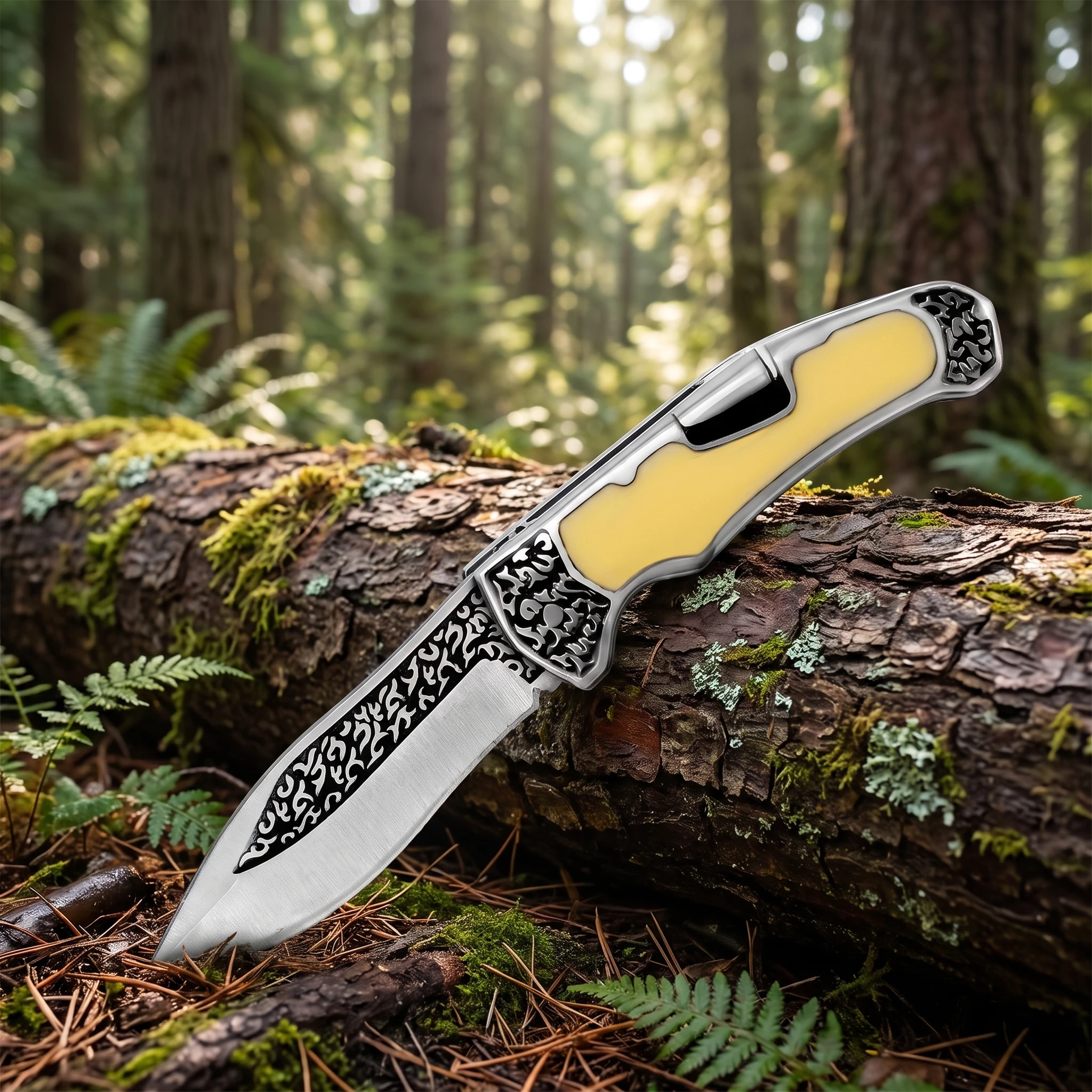 Vintage Collectible Knife - Canivete Portátil Dobrável com Lâmina de
