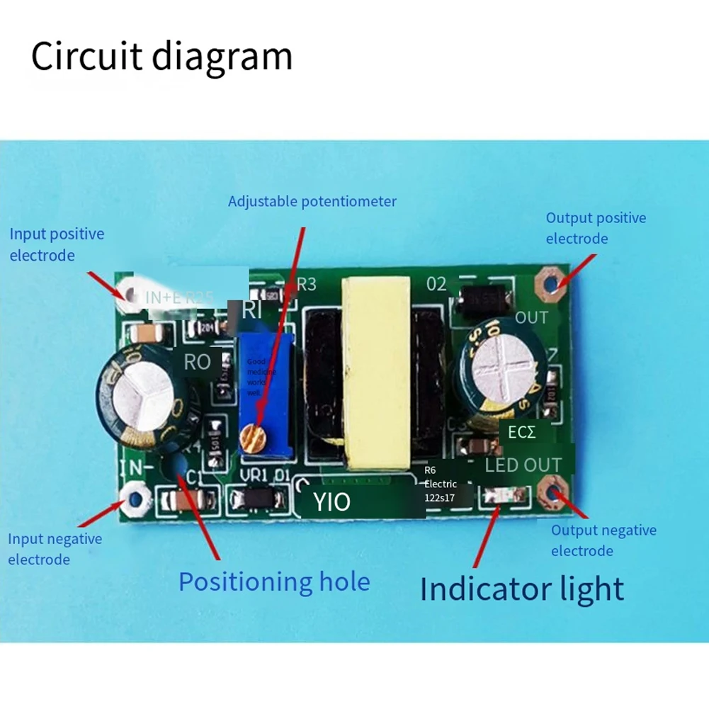 1pc Adjustable DC-DC Step-Down Power Supply Module 22V-290V To 3.6V-15V Converter Electrical Equipment Supplies