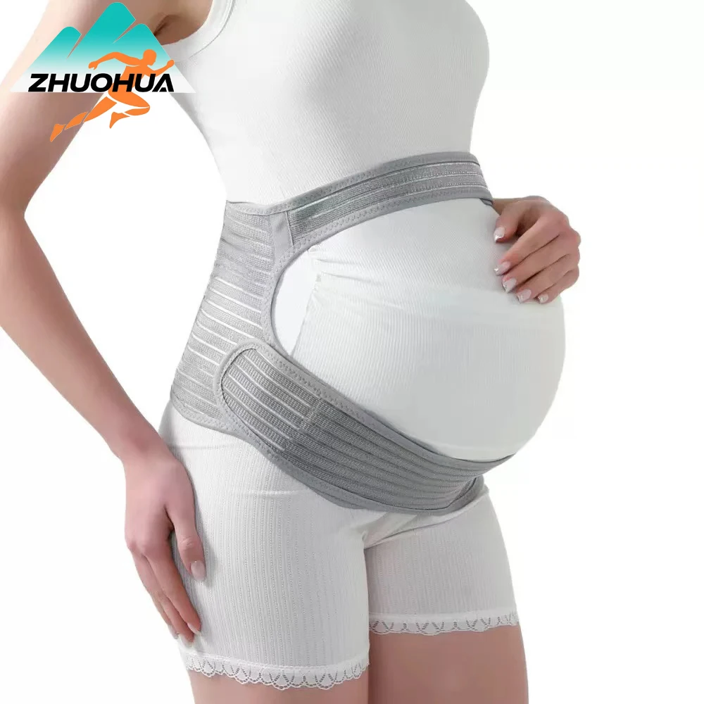 ZHUOHUA Maternity Support Belt for Back Pain, Adjustable Pregnancy Belly Band, Pelvic Lumbar Support Band for Pregnant Women