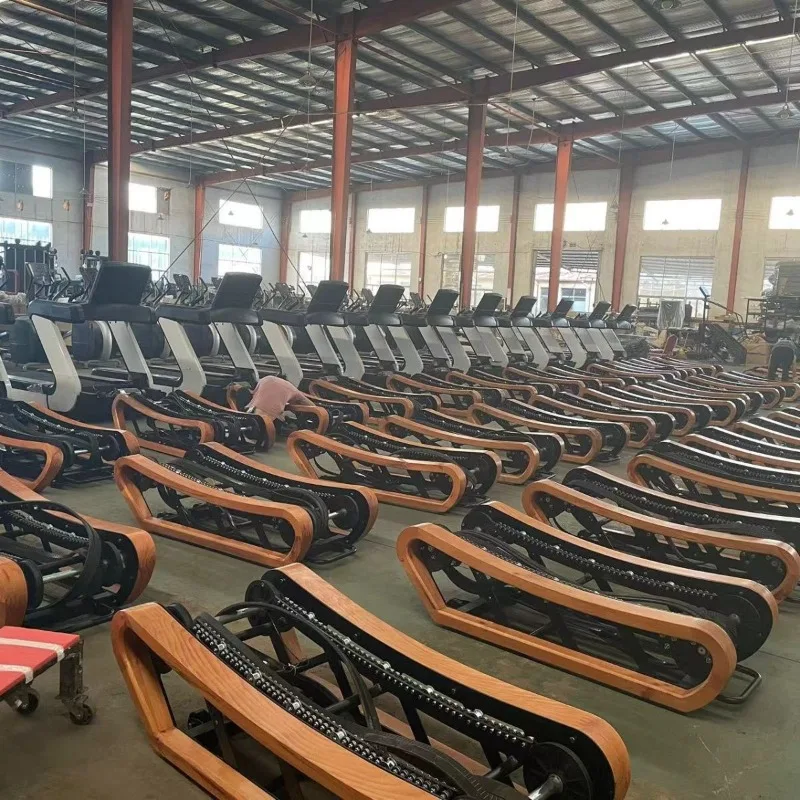 Wooden unpowered treadmill Commercial household unplugged silent unassisted gym equipment