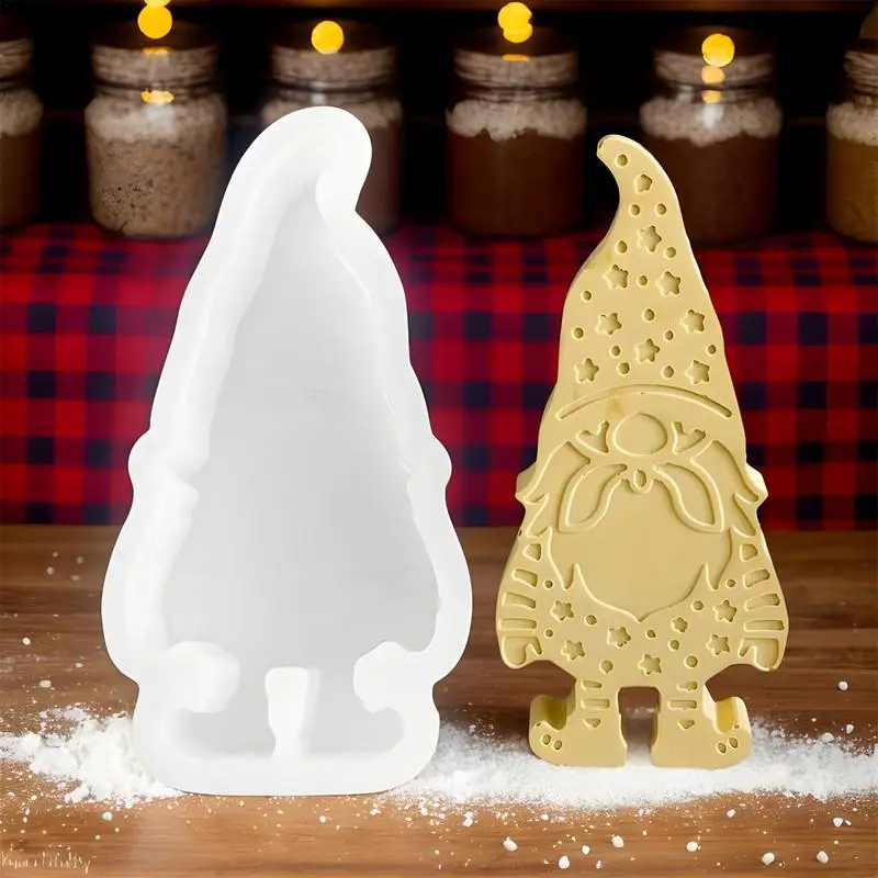 Silicone Star Gnome Candle Mold Diy Dwarf Clay Gypsum Resin Soap Production Tool Home Decoration Crafts Christmas Party Supplies