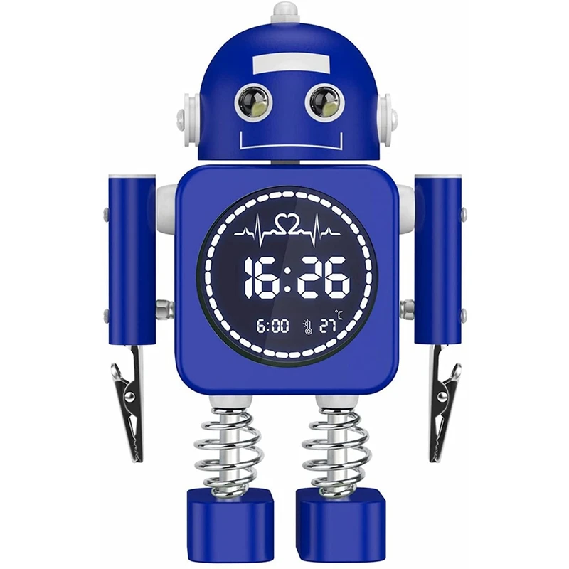 Kids Alarm Clock, Robot Alarm Clock For Children Sleep Trainer, Digital Alarm Clock,Alarm Clock With Snooze Mode