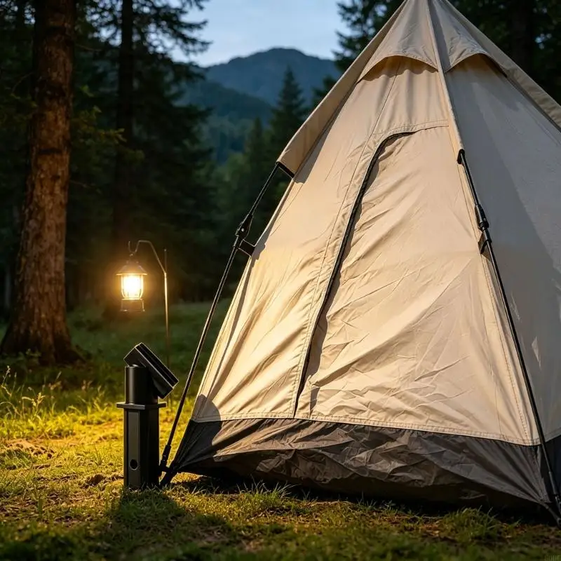   Campsite Tent Support Hardware for Outdoor Shelter Positioning