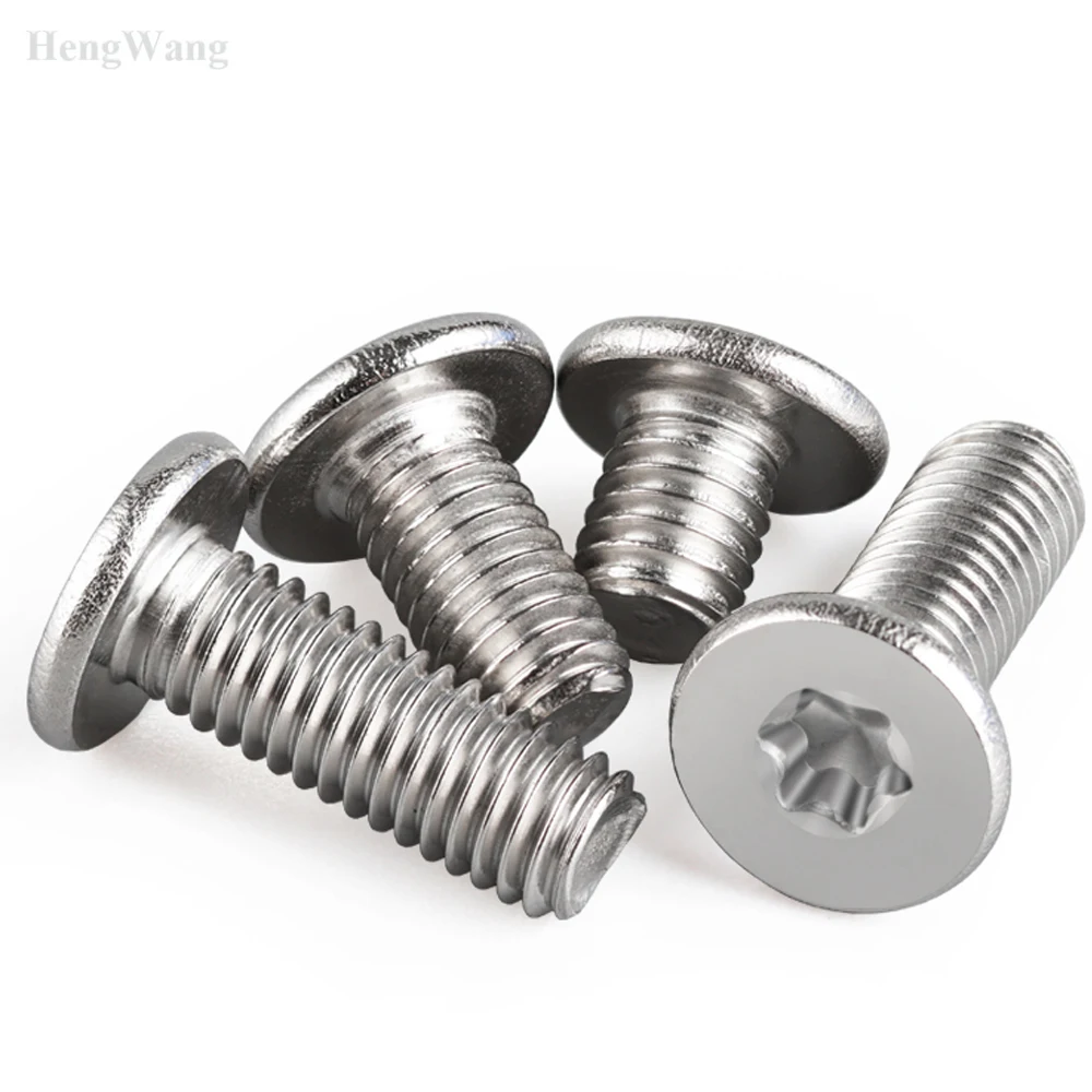 

10Pcs 304 Stainless Steel Ultra Thin Super Low Flat Wafer Head Torx Screws M1.6 M2-M8 Six-Lobe Digital Bolt Support Customize