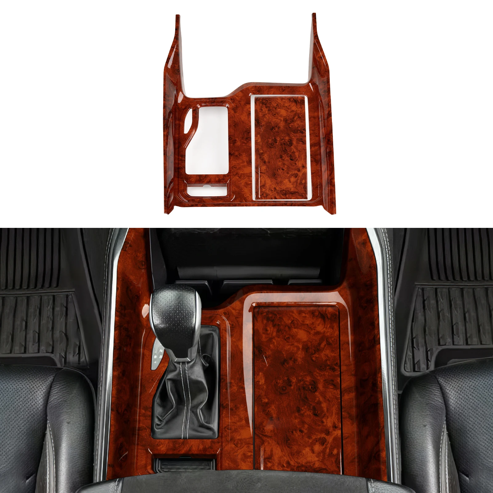 

For Dodge RAM 1500 TRX 2019-2026. Car Center Console Gear Shift Panel. Wood Grain Interior Sticker.ABS Trim Accessories.